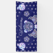 Banderoles Rosace bleu ou rouge pour bébé&enfant (Vertical)