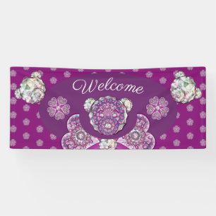 Banderoles Rosace bleu ou rouge pour bébé&enfant