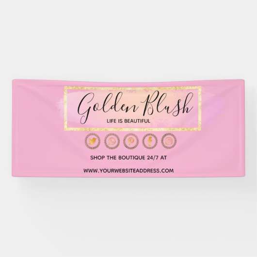 Banderoles Rose (Horizontal)