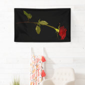 Banderoles Rose à tige unique (En situation)