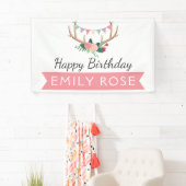 Banderoles Rose Antlers & Party Bunting Décor d'anniversaire (En situation)