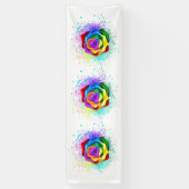 Banderoles Rose arc-en-ciel coloré (Vertical)