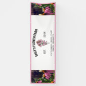 Banderoles Rose & Blanc Moderne Deux Photo Flower Farm (Vertical)