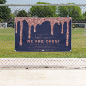 Banderoles Rose bleu marine Gold Parties scintillant  (En situation)