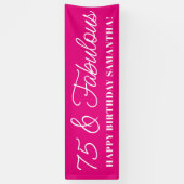 Banderoles Rose Chaud 75 et Fabuleux (Vertical)