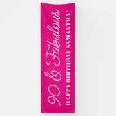 Banderoles Rose Chaud 90 et Fabuleuse (Vertical)