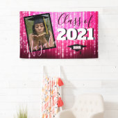 Banderoles Rose chaud avec des étincelles| Photo de diplôme d (En situation)