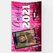 Banderoles Rose chaud avec des étincelles| Photo de diplôme d (Vertical)