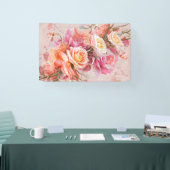 Banderoles Rose d'aquarelle rose Art mural Imprimer #1 (Salon professionnel)