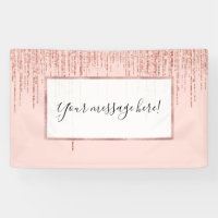 Rose de luxe Gold Sparkly Glitter Fringe