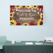 Banderoles Rose de tournesol rustique Arrière - plan Mariage (Salon professionnel)