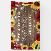 Banderoles Rose de tournesol rustique Arrière - plan Mariage (Vertical)