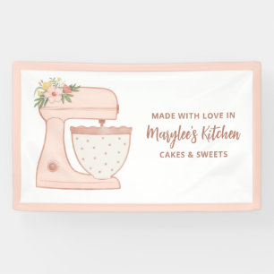 Banderoles Rose Fabriqué Avec Amour Boulangerie Pâtisserie Ch