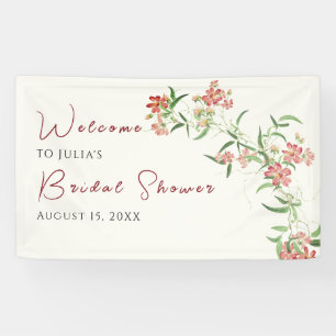 Banderoles Rose Fleur Sauvage Rose Printanière Mariage