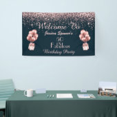 Banderoles Rose Gold 50 et fabuleux 50e anniversaire Bienvenu (Salon professionnel)