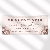 Banderoles Rose Gold Blush Pink Parties scintillant Agate Geo