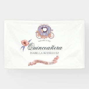 Banderoles Rose Gold et Paillettes de Lilas Princesse Quincea