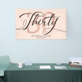 Banderoles Rose Gold Foil 30e anniversaire   (Salon professionnel)