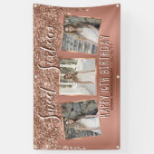 Banderoles Rose Gold Parties scintillant Drip Photo Collage 1 (Vertical)