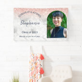 Banderoles Rose Gold Parties scintillant Photo Félicitations (En situation)