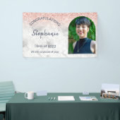 Banderoles Rose Gold Parties scintillant Photo Félicitations (Salon professionnel)