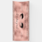 Banderoles Rose Gold Parties scintillant Salon Réouverture Sé (Vertical)