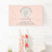 Banderoles Rose Golden Logo Coiffeur salon de beauté Studio (En situation)