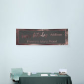 Banderoles Rose moderne Gold & Gris Marbré Joyeux Anniversair (Salon professionnel)