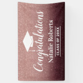 Banderoles Rose moderne Parties scintillant d'or fête de grad (Vertical)