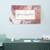 Banderoles Rose or rose blanc peint fille Abstrait marbre (Salon professionnel)