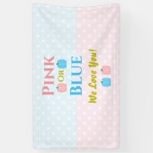 Banderoles Rose Ou Bleu, On T'Aime ! Révélation de genre (Vertical)