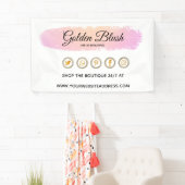 Banderoles rose pâle aquarelle (En situation)