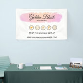 Banderoles rose pâle aquarelle (Salon professionnel)