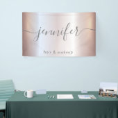 Banderoles Rose pâle lumineux écriture attractive minimaliste (Salon professionnel)