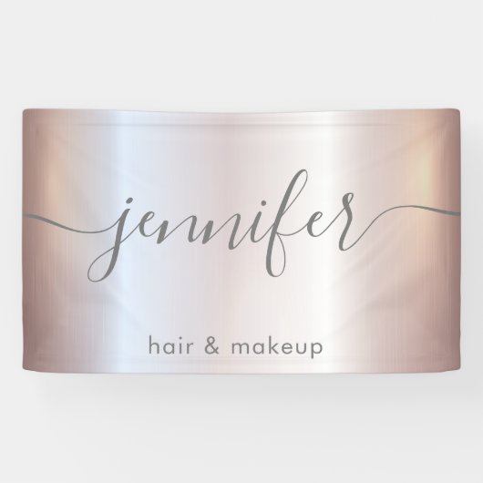 Banderoles Rose pâle lumineux écriture attractive minimaliste (Horizontal)