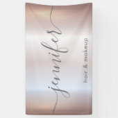 Banderoles Rose pâle lumineux écriture attractive minimaliste (Vertical)