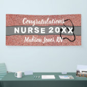 Banderoles Rose Parties scintillant d'or Infirmière Classe de (Salon professionnel)