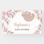 Banderoles Rose Parties scintillant or mignonne fille Baby sh (Horizontal)