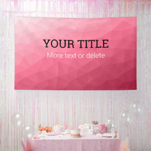 Banderoles Rose pink maillage géométrique Triangle texte pers