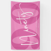 Banderoles Rose Quatre-vingt-dix-neuf-dixième fête d'annivers (Vertical)