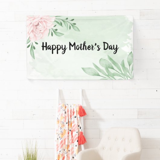 Banderoles Rose Rose Eucalyptus Feuille Folio Fête des mères (En situation)