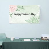 Banderoles Rose Rose Eucalyptus Feuille Folio Fête des mères (Salon professionnel)