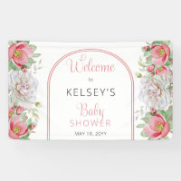 Rose | White Sweet Floral Blooms Fille Baby shower