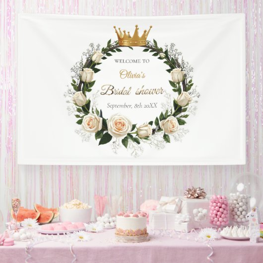 Banderoles Roses blanches et souffle du bébé (Fête)