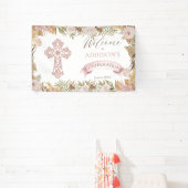 Banderoles Roses rose |Confirmation Florale Grasses séchées (Insitu)