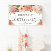 Banderoles Roses roses roses Fleurs Anniversaire Bienvenue (En situation)