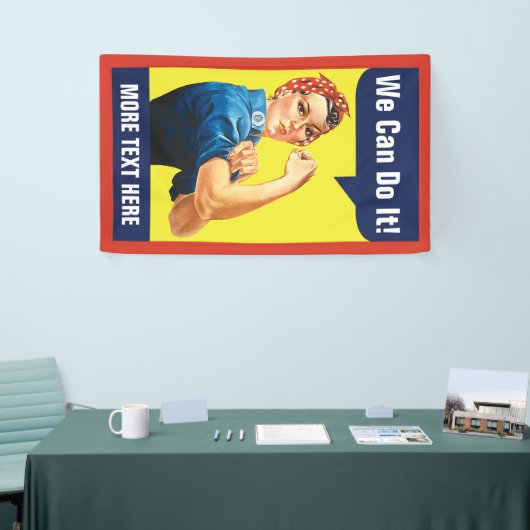 Banderoles Rosie the Riveter with your custom text (Salon professionnel)
