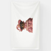 Banderoles Rottweiler Chiot habillé en sorcière rose - Cute H (Vertical)