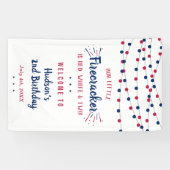 Banderoles Rouge, Blanc & Deux ! 4 juillet 2e anniversaire (Horizontal)