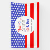 Banderoles Rouge blanc et Baby shower dû (Verticale)